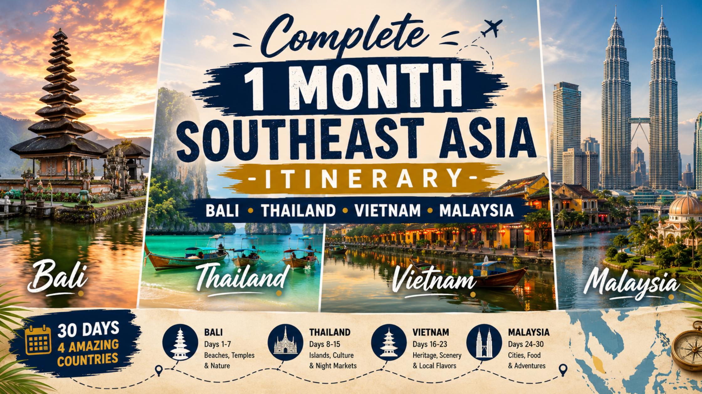 1 Month Southeast Asia Itinerary